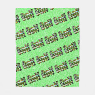 Golf Picture Logo, Medium Fleece Blanket