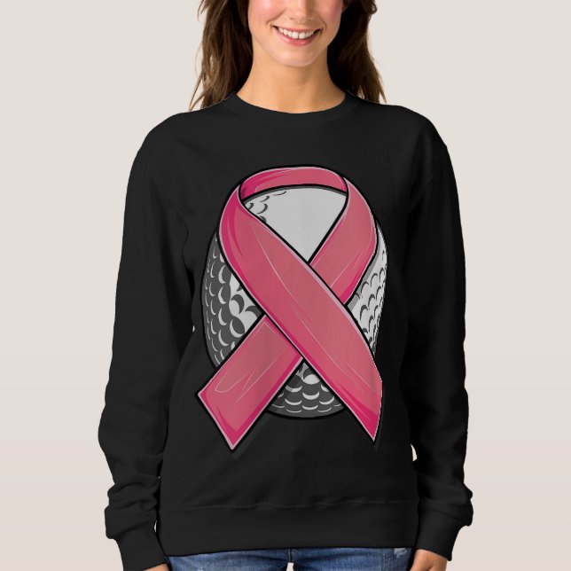 golf pink breast cancer for women men sweatshirt (Front)
