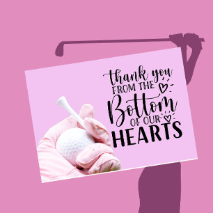 Golf Pink Fairways: Thank You Card for the Lady 