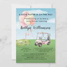 Golf Pink Putter on the Way Baby Girl Shower