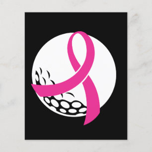 Golf Pink Ribbon Breast Cancer Awareness Flyer
