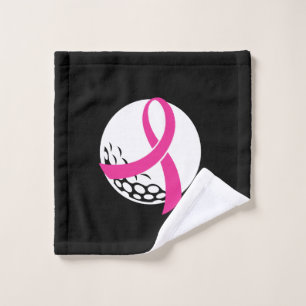 Golf Pink Ribbon Breast Cancer Awareness Wash Cloth