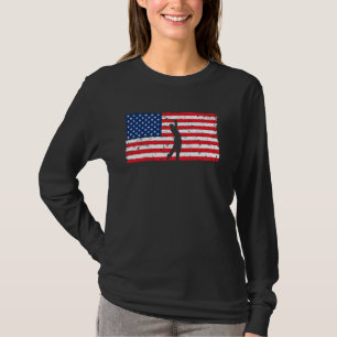 Golf Player American Flag July 4th USA Patriotic G T-Shirt