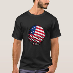 Golf Player American Flag  Usa Patriotic 4th Of Ju T-Shirt