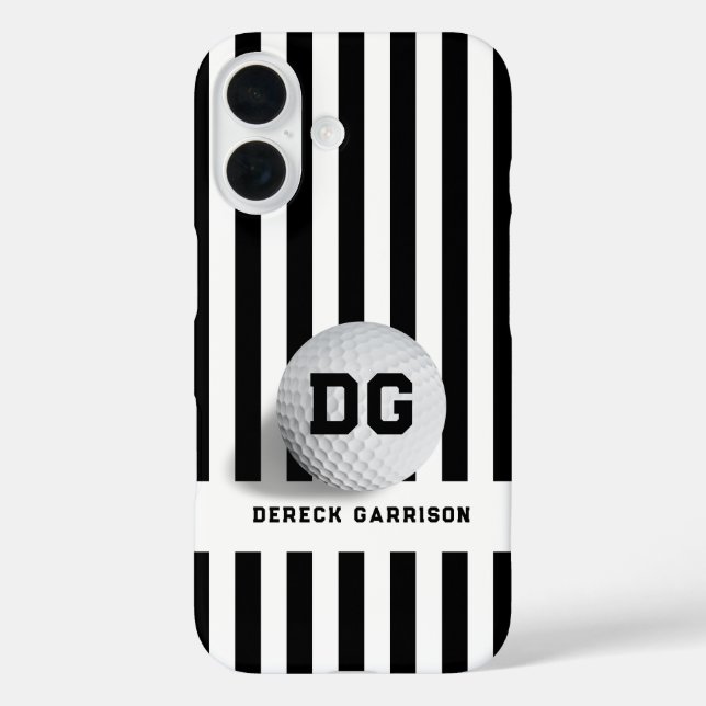 Golf Player | black Initials Case-Mate iPhone Case (Back)