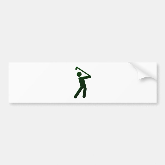 golf player bumper sticker (Front)
