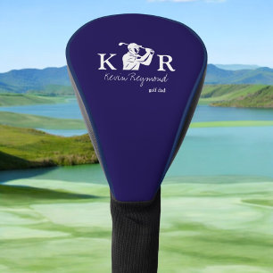 Golf Player Classic Monogram Golfer Blue Head Cover