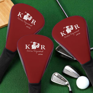 Golf Player Classic Monogram Golfer dark-red Head Cover
