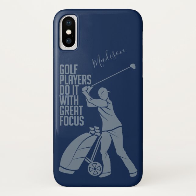 GOLF PLAYER custom name & colour phone cases (Back)