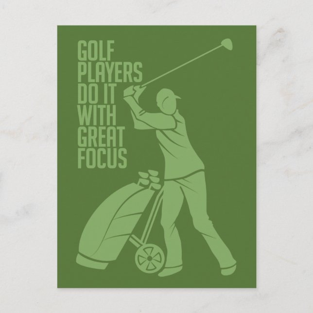 GOLF PLAYER custom postcard (Front)