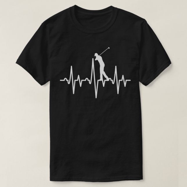 Golf Player Heartbeat 1 T-Shirt (Design Front)
