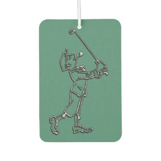 Golf Player outline design ~ editable background Car Air Freshener