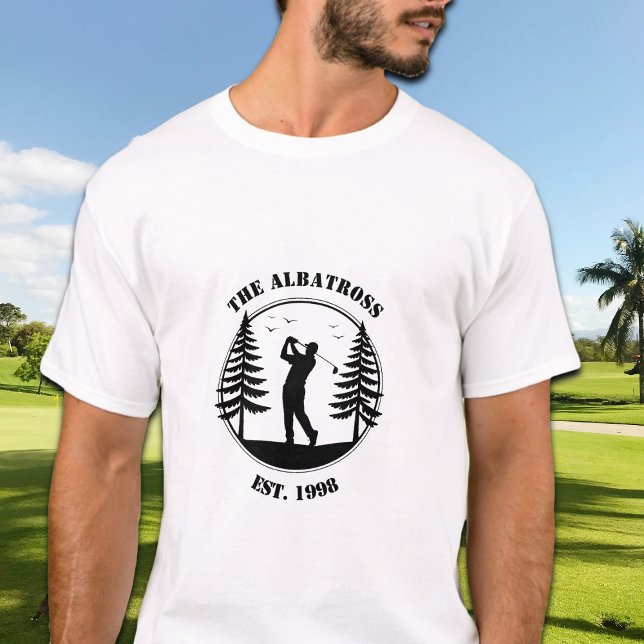 Golf Player Pine Trees Add Name  T-Shirt (Creator Uploaded)