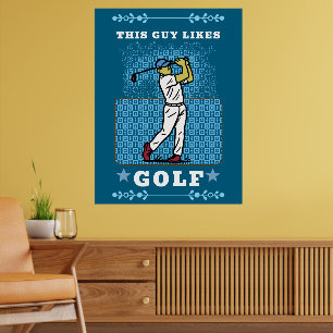 golf player poster