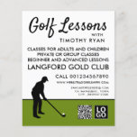 Golf Player Silhouette, GoIf Lesson Advertising Flyer<br><div class="desc">Golf Player Silhouette,  GoIf Lesson Advertising Flyers By The Business Card Store.</div>