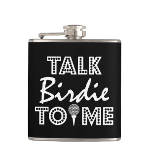 Golf Player: Talk Birdie To Me Hip Flask