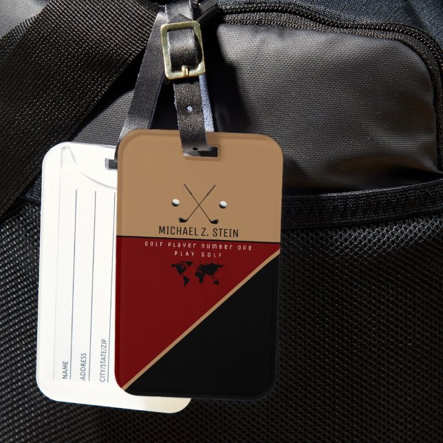 golf-player travel luggage tag (Creator Uploaded)