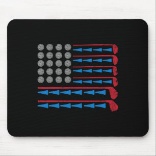 Golf Player Usa Flag Golfer Sport Father Dad Pop G Mouse Pad