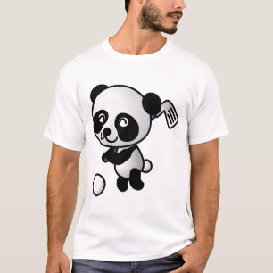 Golf Playing Panda T-Shirt