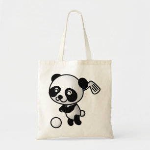 Golf Playing Panda Tote Bag