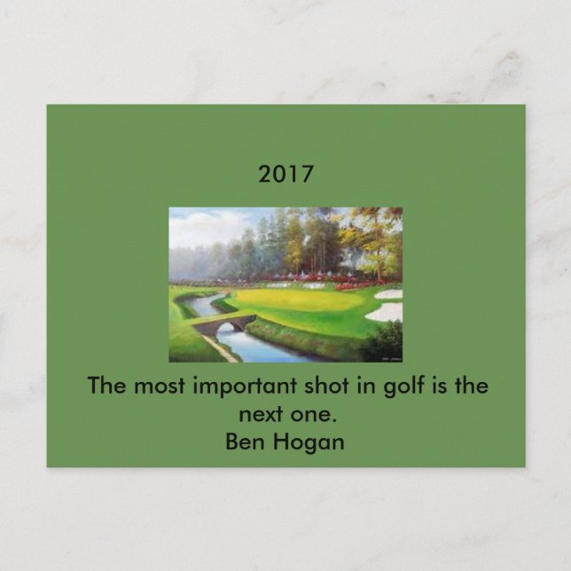 Golf Postcard with a Ben Hogan quote (Front)