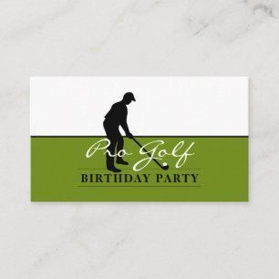 Golf Professional, Birthday Party Ticket Enclosure Card