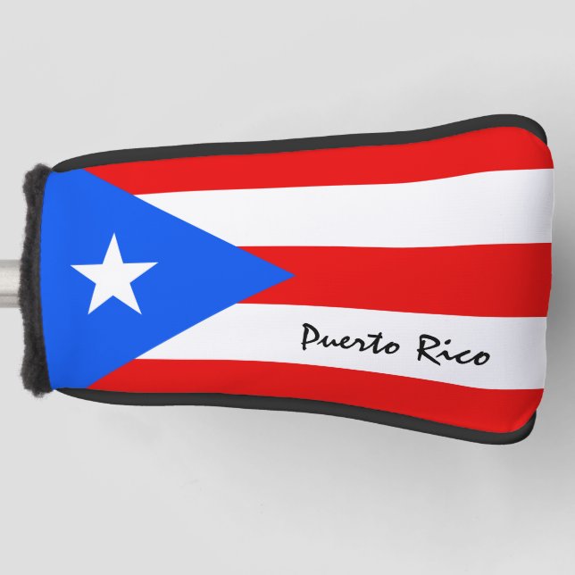 Golf Puerto Rico & Puerto Rican Flag / Golf Clubs Golf Head Cover (Front)