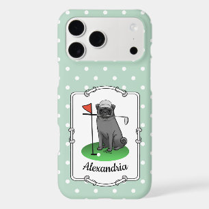 Golf Pug Playing Golf (black) Cute Dog Funny