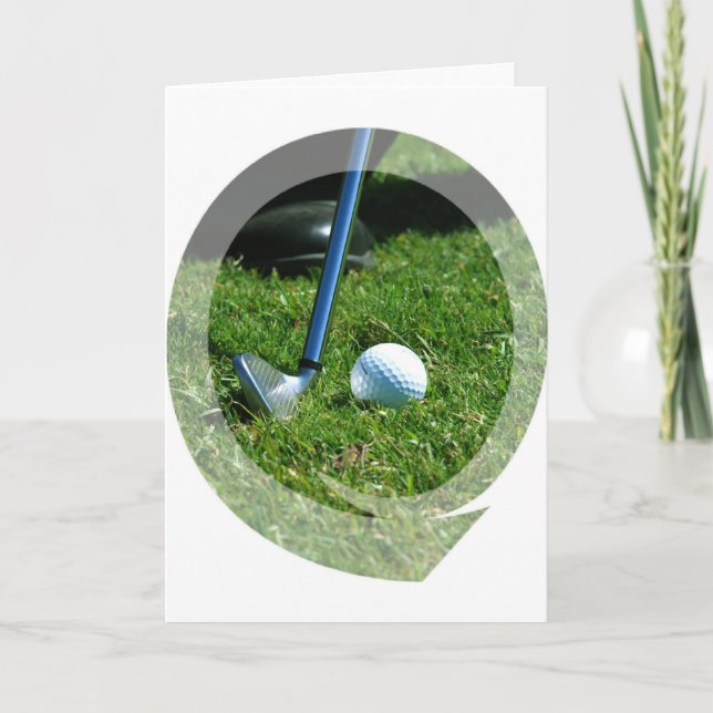 Golf Putt Greeting Card (Front)