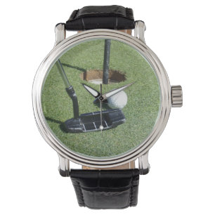 Golf Putter And Ball On The Green, Watch