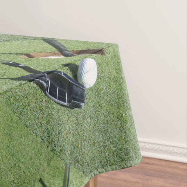 Golf Putter And Ball Putting For Par, Tablecloth (In Situ)