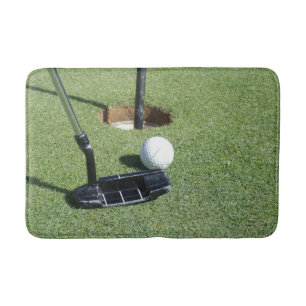 Golf Putter And Ball Ready To Par, Bath Mat