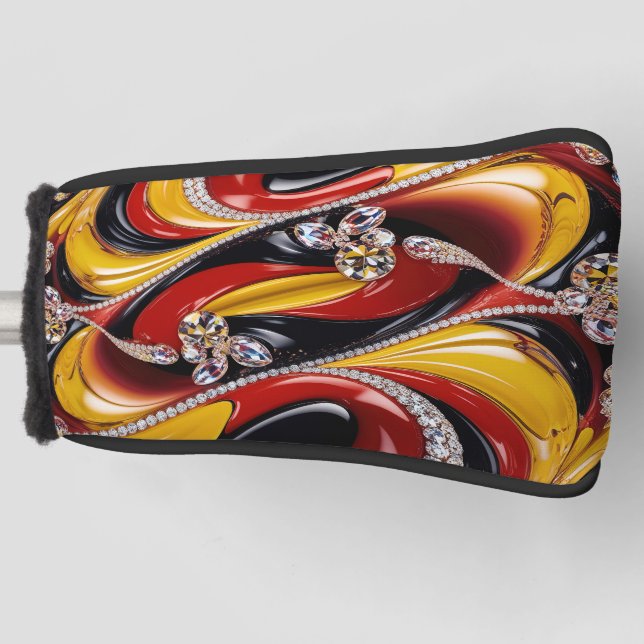 Golf Putter Cover with Belgian Colours Design (Front)