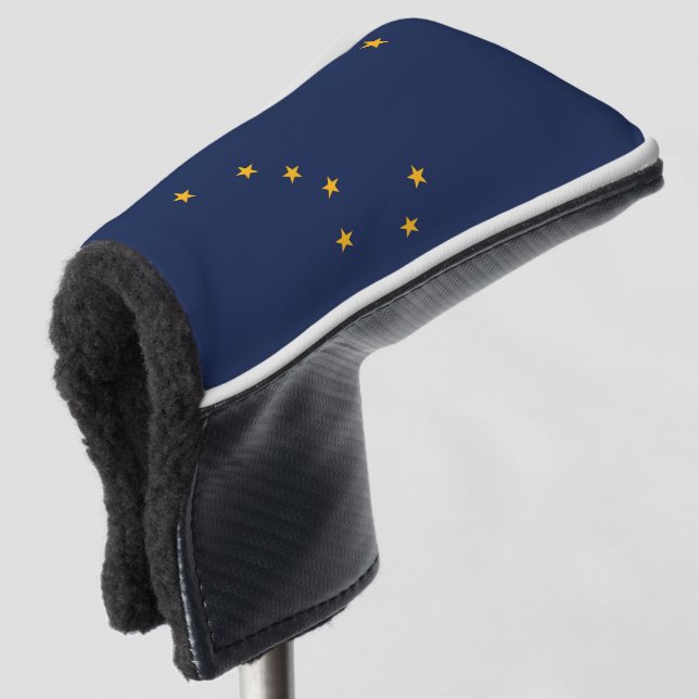 Golf Putter Cover with Flag of Alaska, USA (3/4 Front)