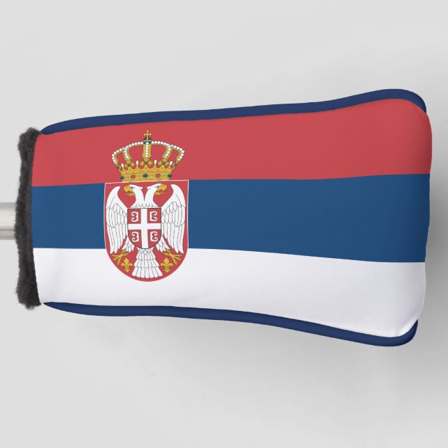 Golf Putter Cover with Flag of Serbia (Front)