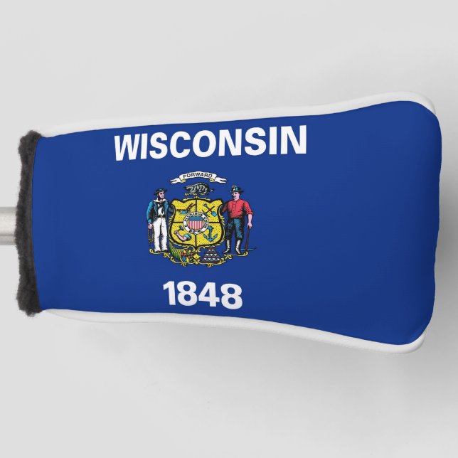 Golf Putter Cover with Flag of Wisconsin State (Front)