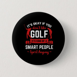 Golf Putter Golfer Bogey Golfing Birdie Eagle Par 6 Cm Round Badge