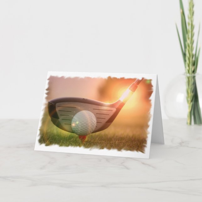 Golf Putter Greeting Card (Front)