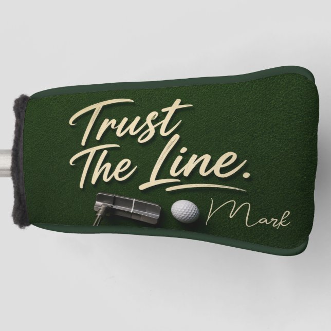 Golf Putter Head Cover Funny Golf Saying (Front)