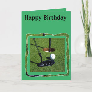 Golf Putter Ready To Par, Birthday Card, Holiday Card