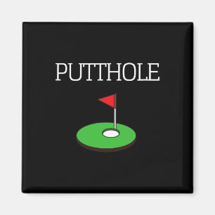 Golf Putting Funny Sarcastic Graphic T Shirt Putth Magnet