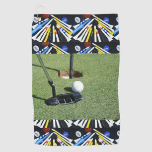 Golf Putting On The Green, Towel