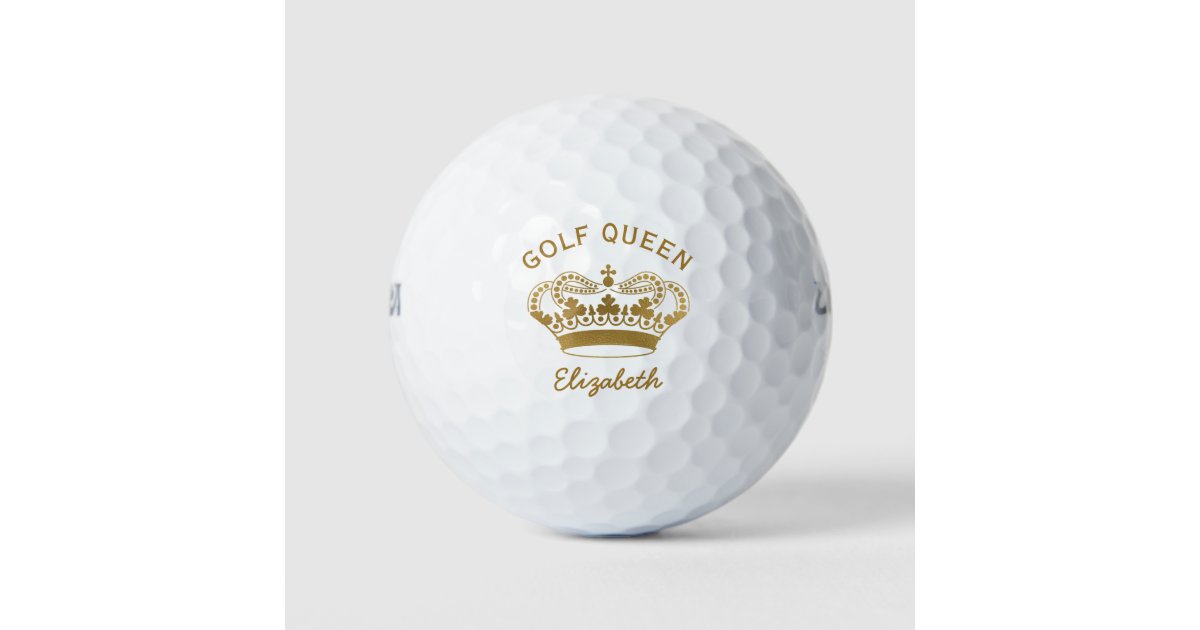 Golf Queen Gold Crown Golf Balls Zazzle