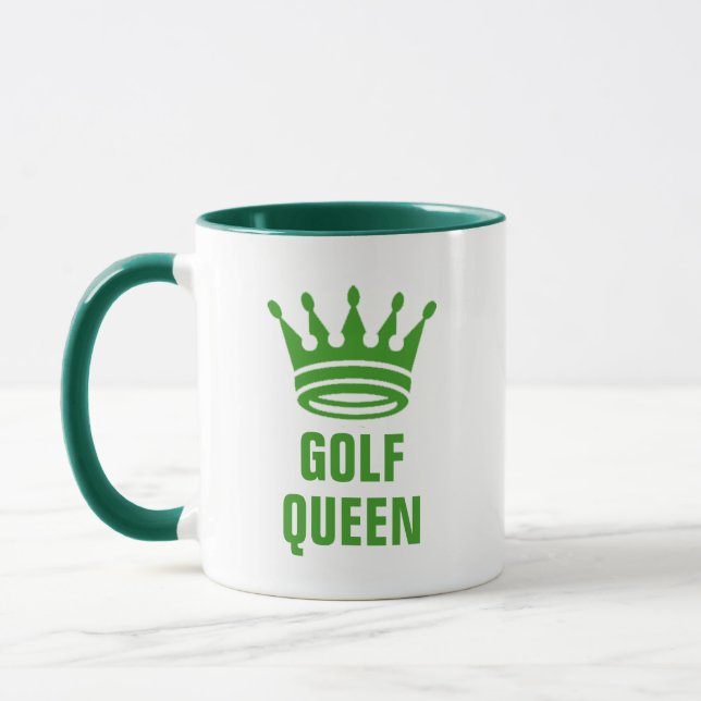 Golf Queen Mug - Funny Positive Message Gift (Left)