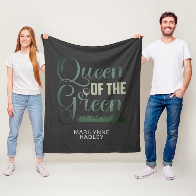 Golf Queen Of The Green Fleece Blanket (In Situ)
