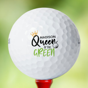 Golf Queen Of The Green Funny Modern Personalised Golf Balls
