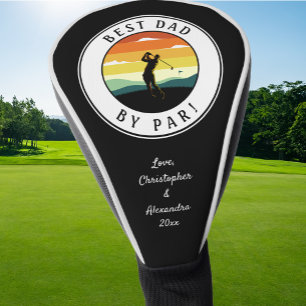 Golf Quote Custom Monogram Golfer Silhouette Black Head Cover