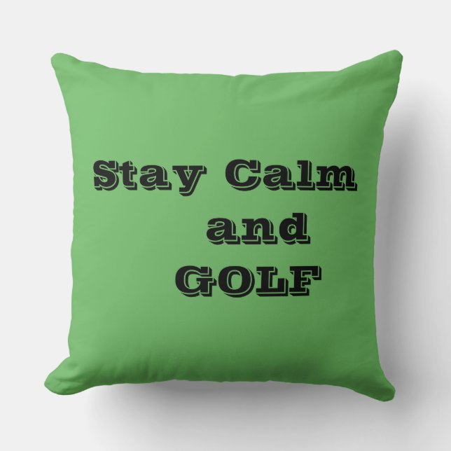 GOLF Quote Throw Pillow (Front)