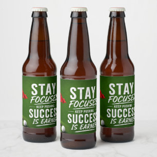 Golf red flag Golf Lifestyle Typography Design Beer Bottle Label