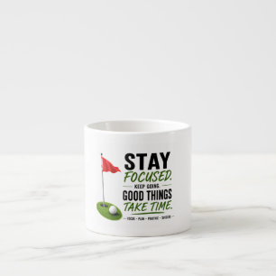 Golf Red Flag Golf Lifestyle Typography Design  Espresso Cup